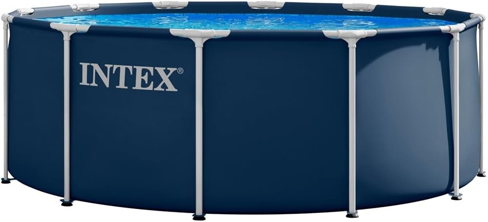 Intex 28930GH 3.66m x 1.22m Navy Blue Metal Frame Pool Set (Contents: One Pool Liner, Metal Frames and One Ladder)