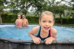 Bestway Steel Pro MAX Frame Pool-Set mit Filterpumpe Ø 366 x 100 cm, Holz-Optik (Mooreiche), rund