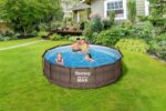 Bestway 56709-GS18 Steel Pro Max Stahlrahmenpool-Set mit Filterpumpe und Zubehör, 9150 L, blau, 366 x 366 x 100 cm